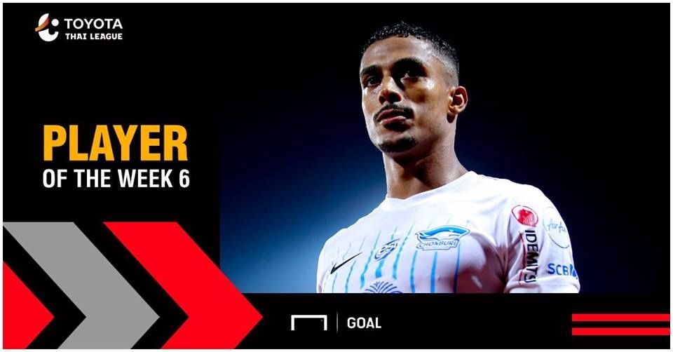 Toyota Thai League Player of the Week 6 : ลูเคียน อัลเมด้า