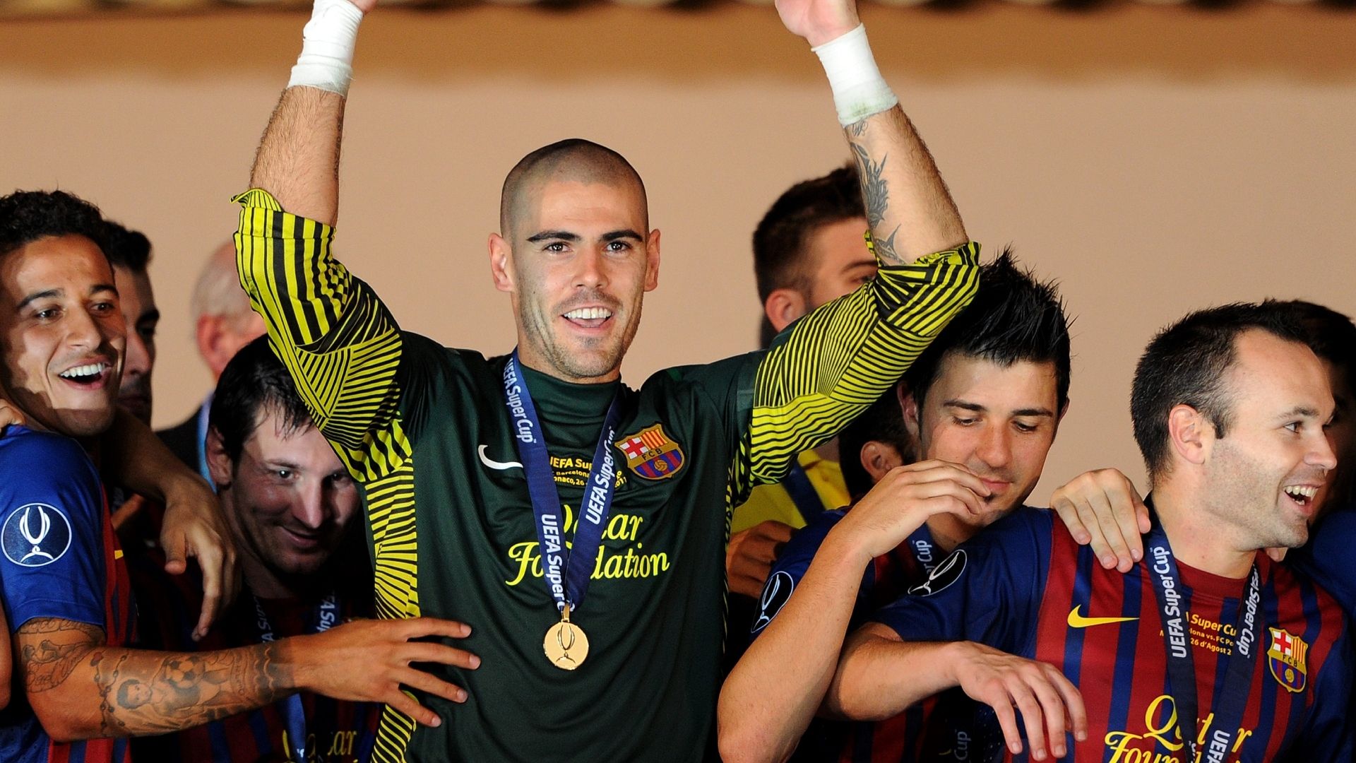 VÍCTOR VALDES BARCELONA PORTO SUPERCOPA EUROPA 2011