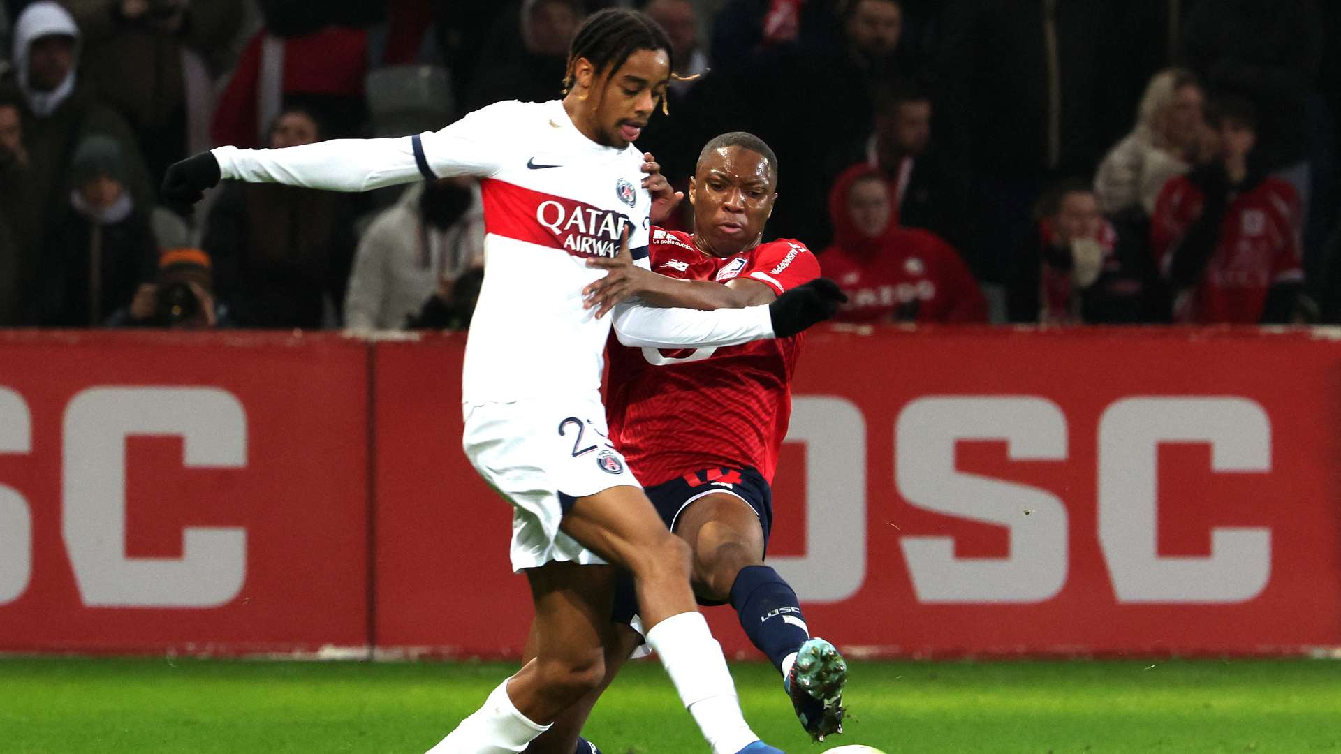 Bradley Barcola Bafode Diakite Lille PSG Ligue 1 17122023