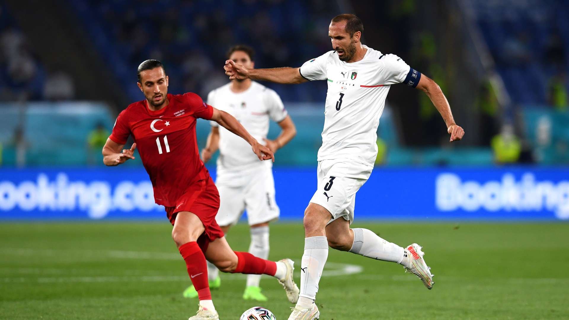 Giorgio Chiellini Yusuf Yazici Italy Turkey Euro 2021