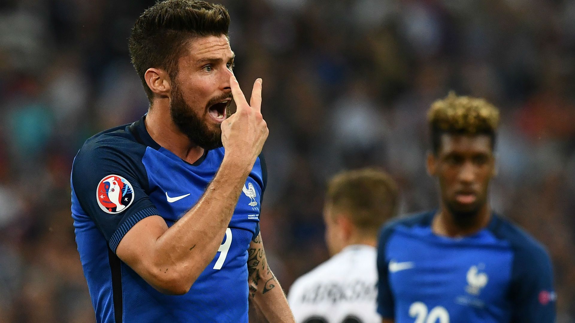 Olivier Giroud France Albania UEFA Euro 2016 15062016