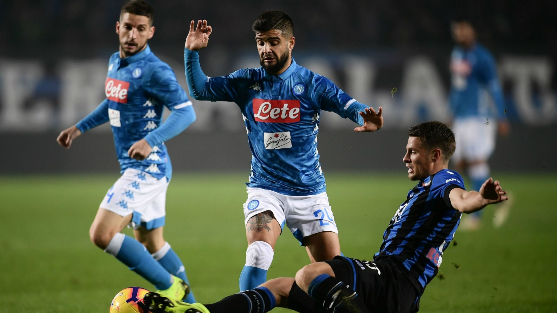 Lorenzo Insigne Dries Mertens Hans Hateboer Atalanta Napoli Serie A