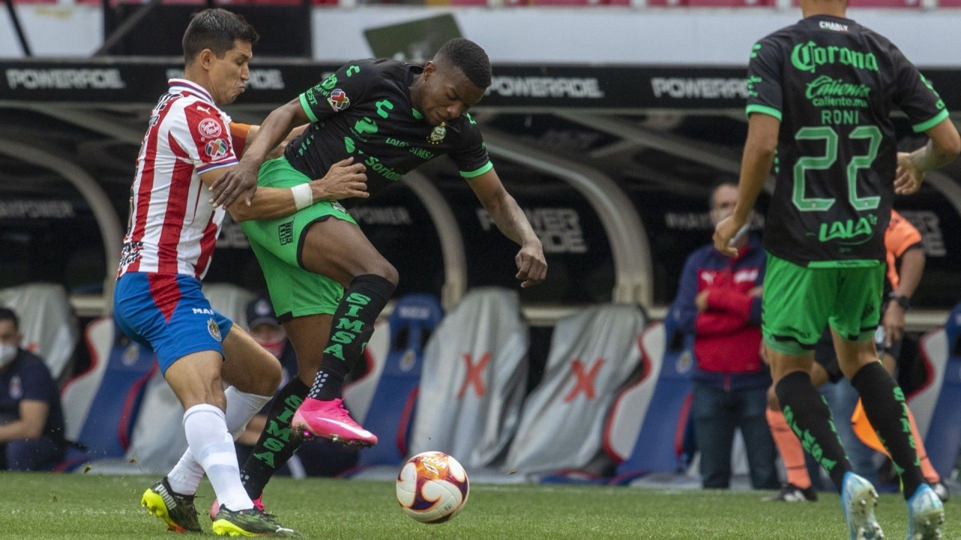 Chivas Santos Jesús Molina Juan Otero