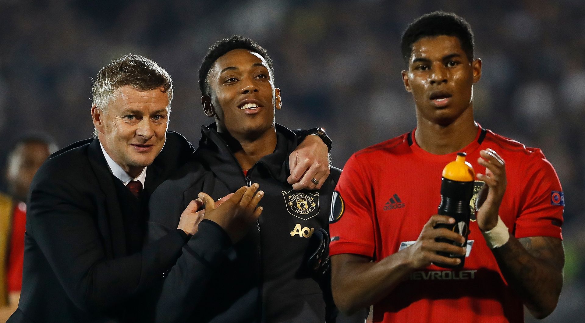 Ole Gunnar Solskjaer Anthony Martial Marcus Rashford Manchester United