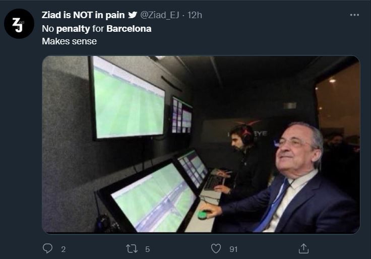 Barcelona fan VAR tweet 4