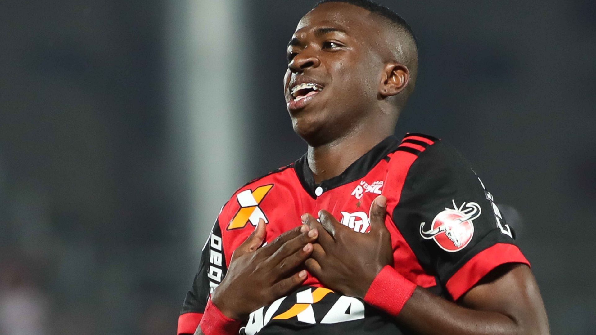 Vinicius Jr Flamengo Palestino Copa Sudamericana 09082017