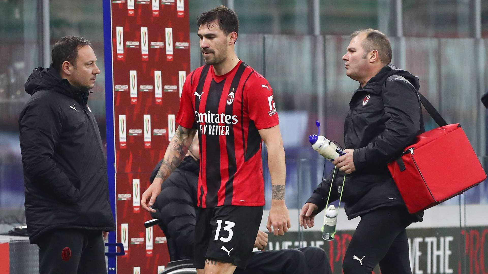 Romagnoli injured Milan Inter Coppa Italia