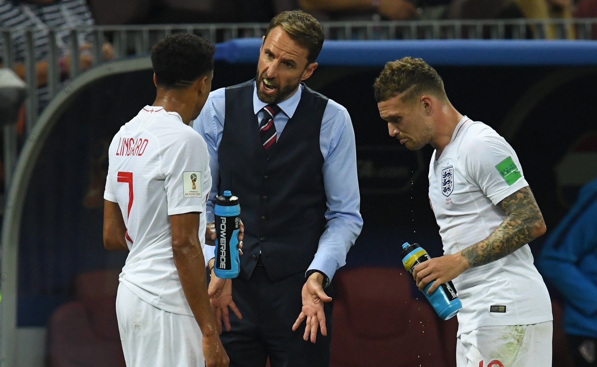 Gareth Southgate Jesse Lingard Kieran Trippier England Croatia 11072018