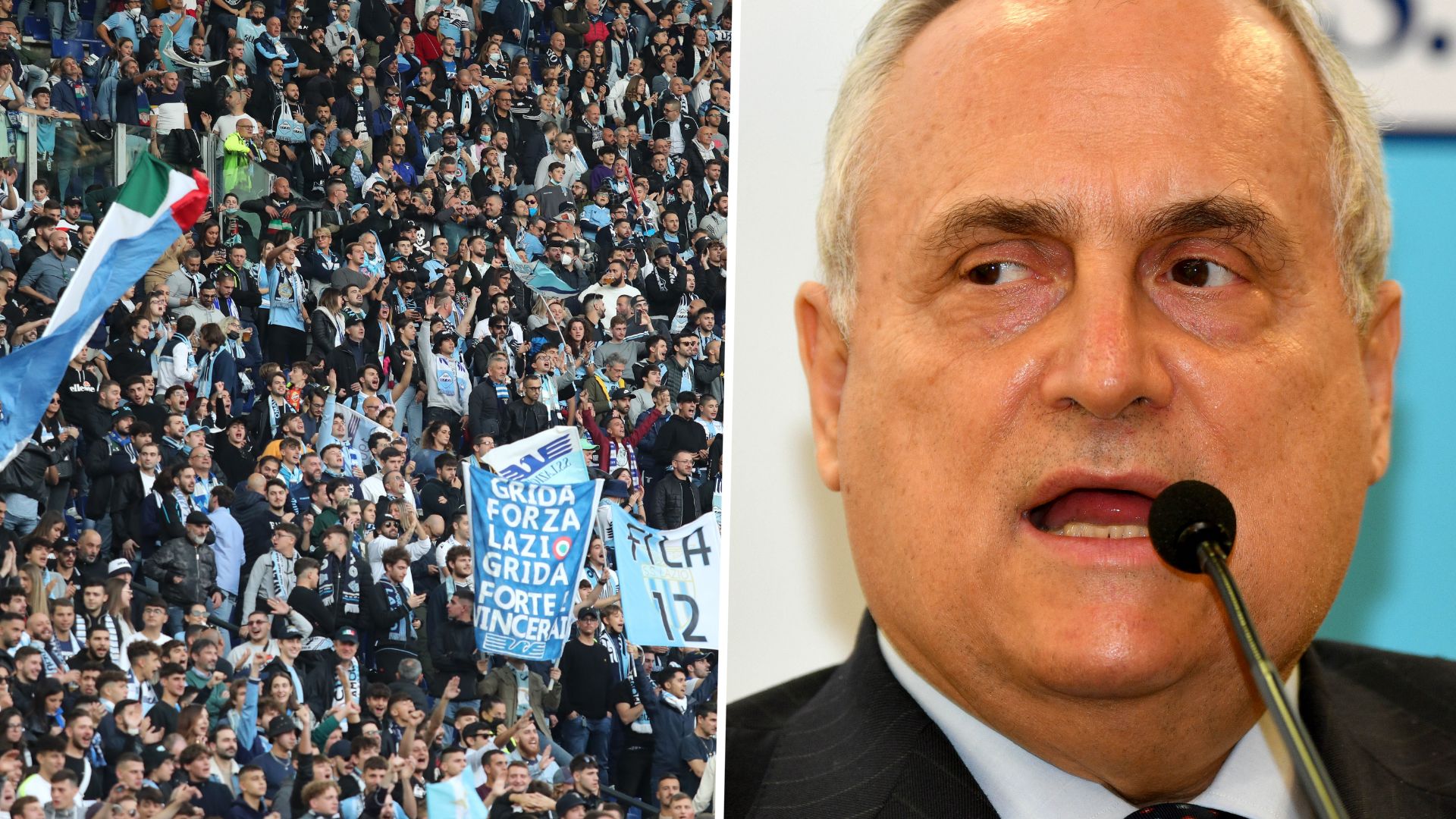 Lazio fans Lotito