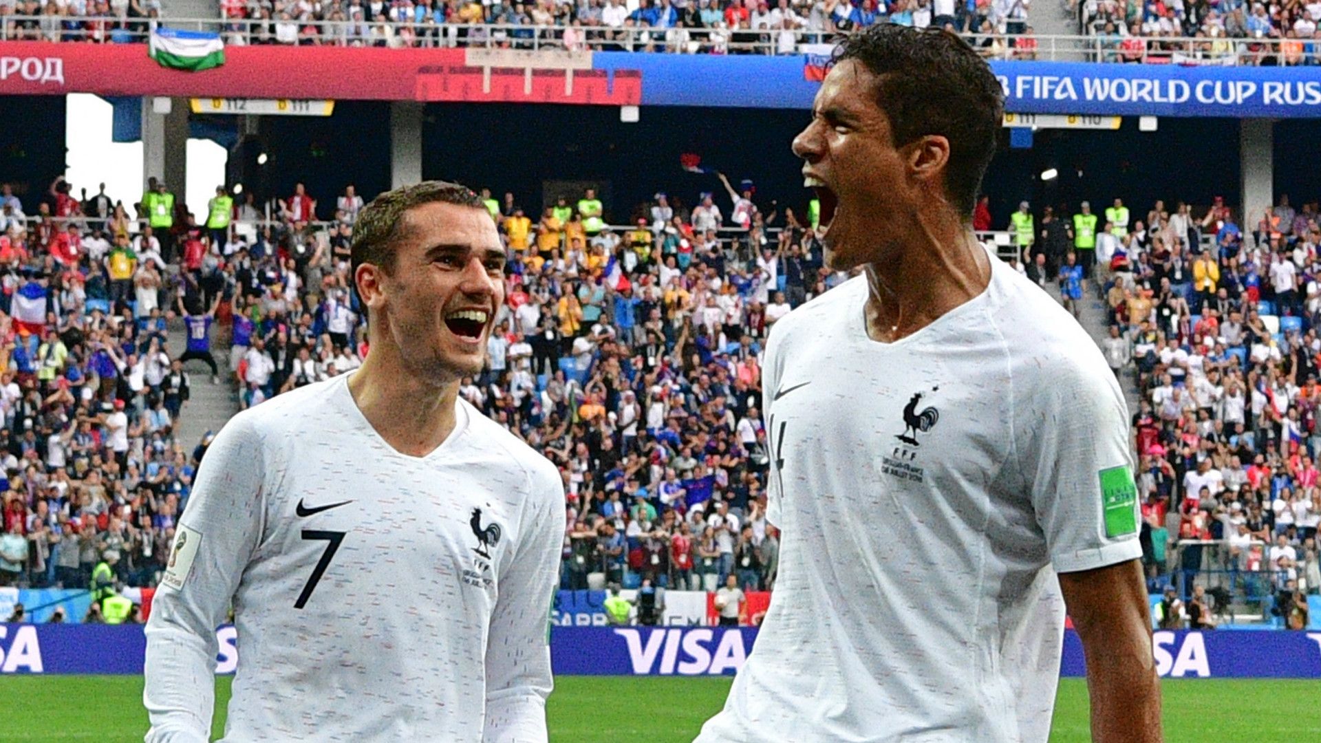Antoine Griezmann Raphael Varane France 2018