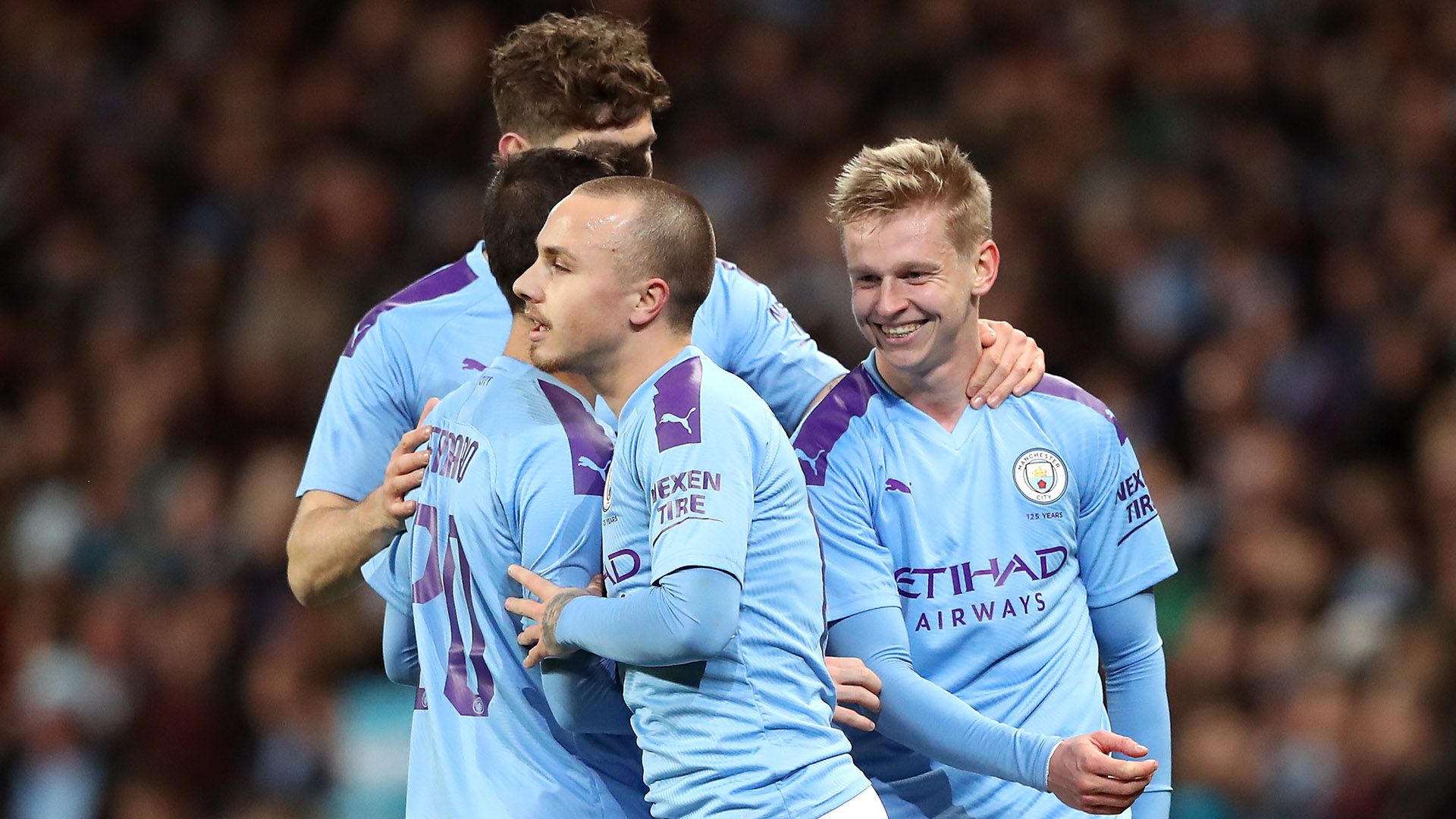 Oleksandr Zinchenko Manchester City Celebrating