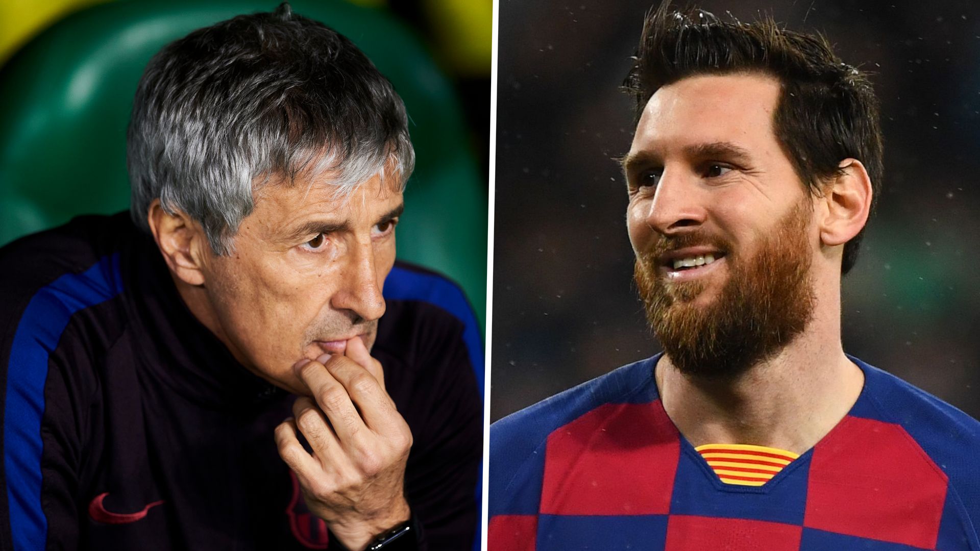 Quique Setien Lionel Messi Barcelona GFX