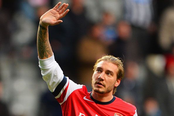Arsenal striker Nicklas Bendtner