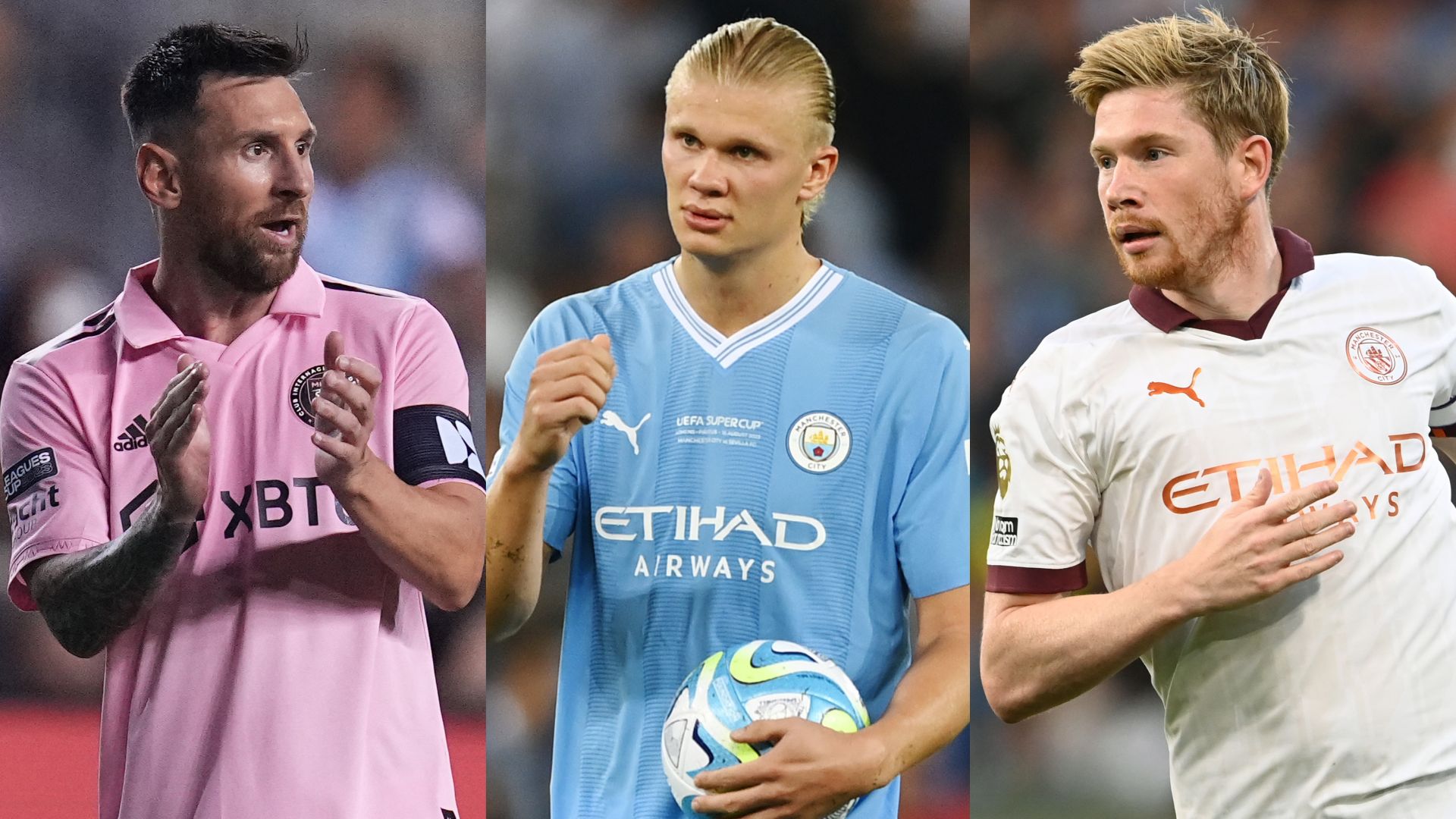 GFX Info Lionel Messi, Erling Haaland Kevin De Bruyne 2023-24