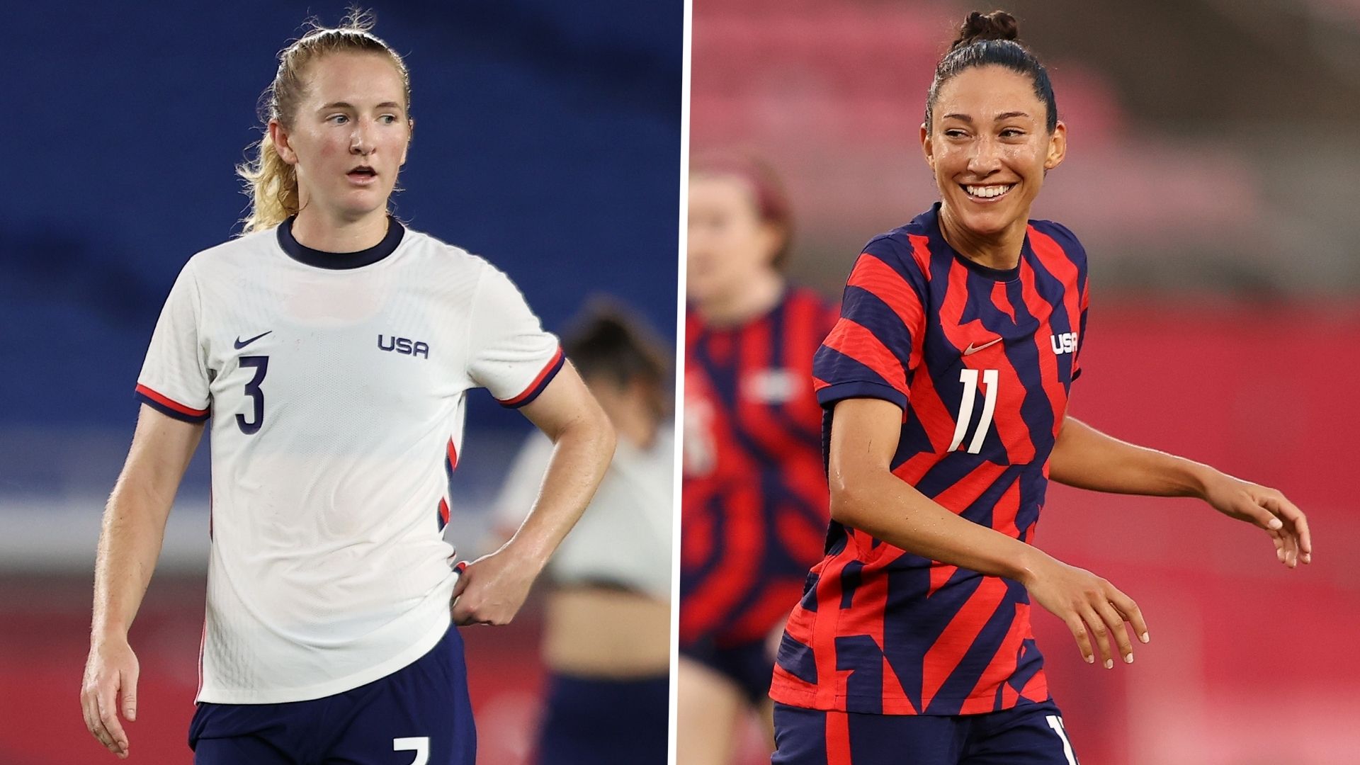 Sam Mewis Christen Press split