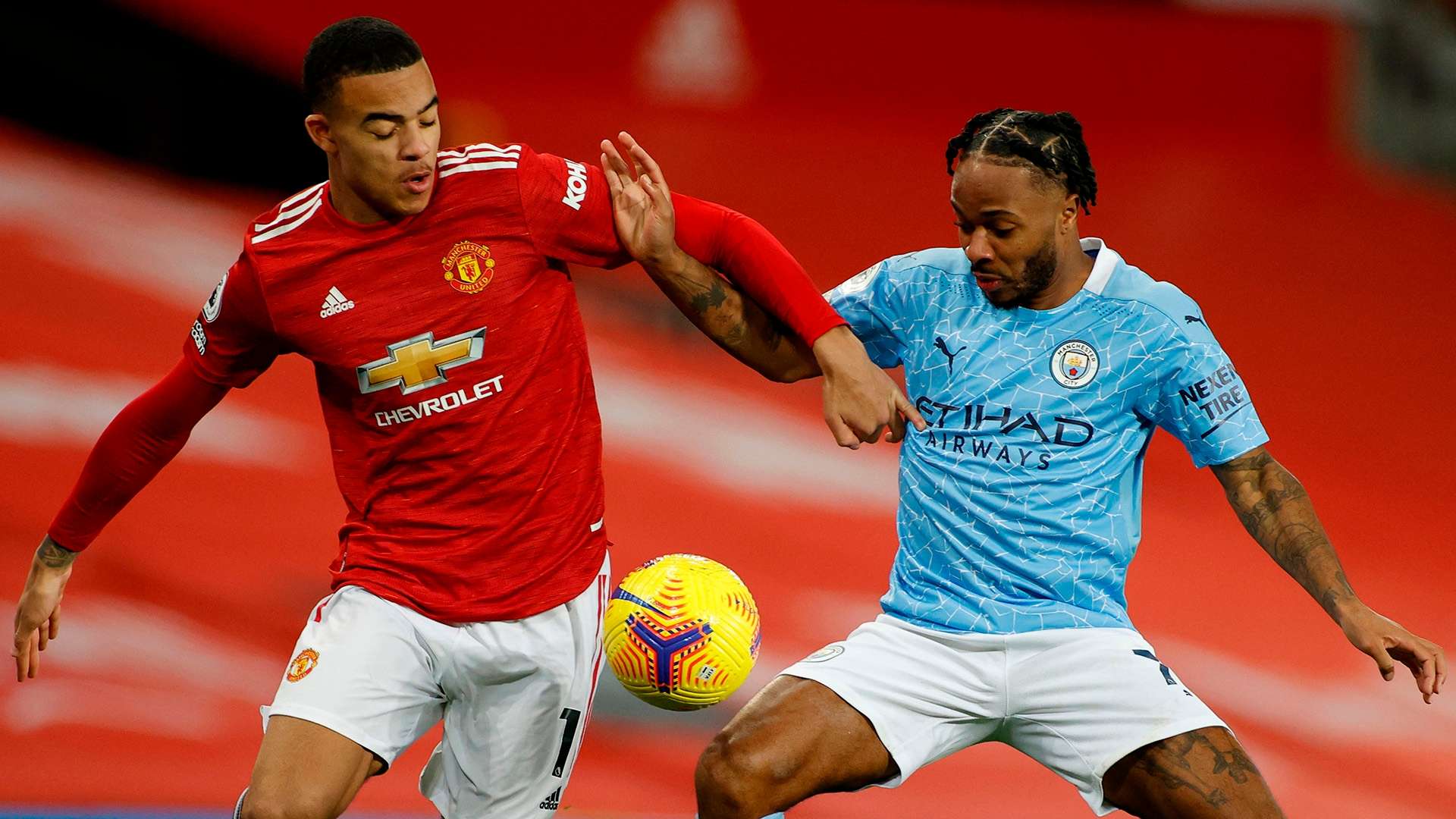 Mason Greenwood Raheem Sterling Man Utd Man City 2020-21