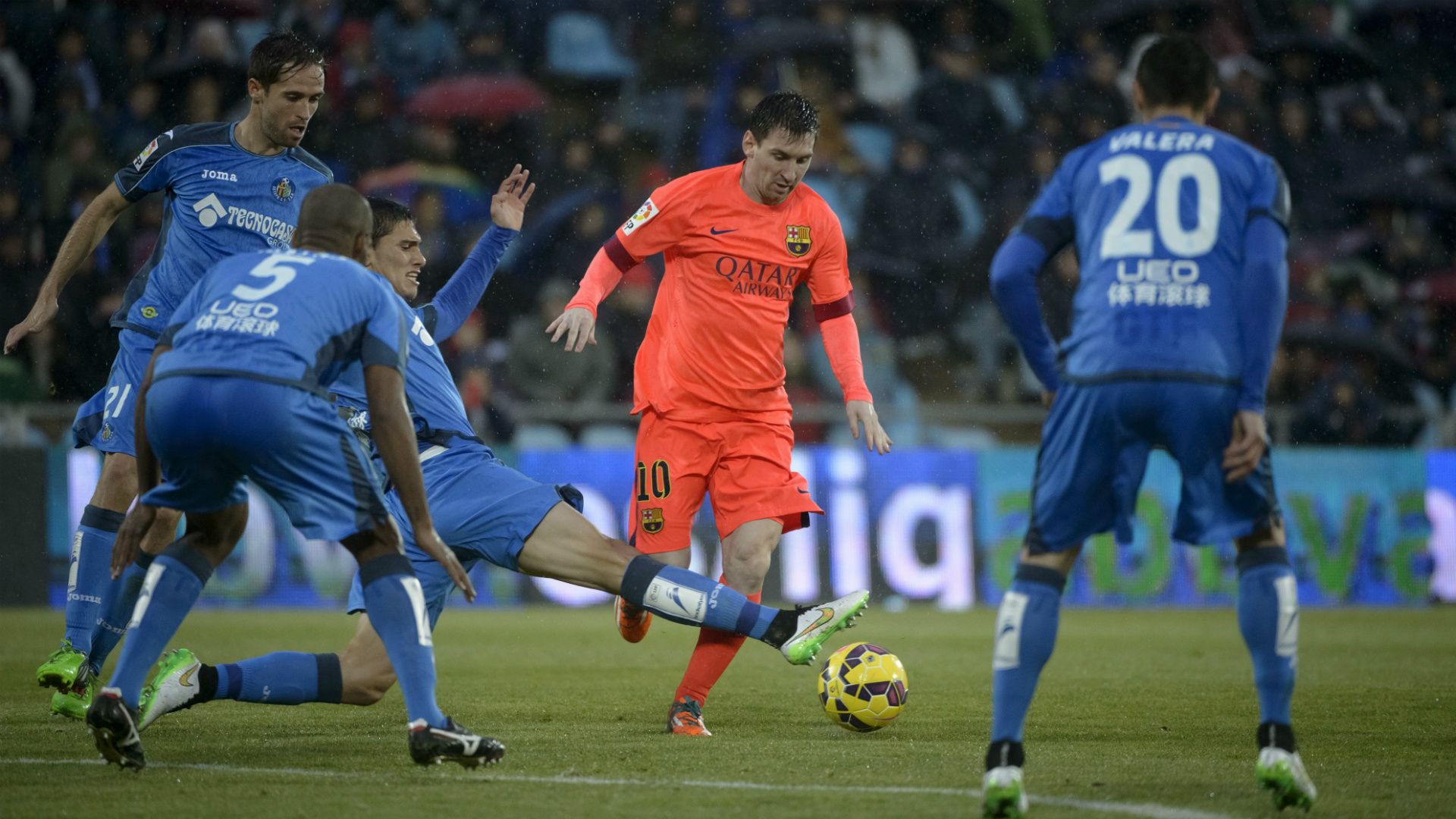 Lionel Messi Getafe Barcelona Liga BBVA 12132014