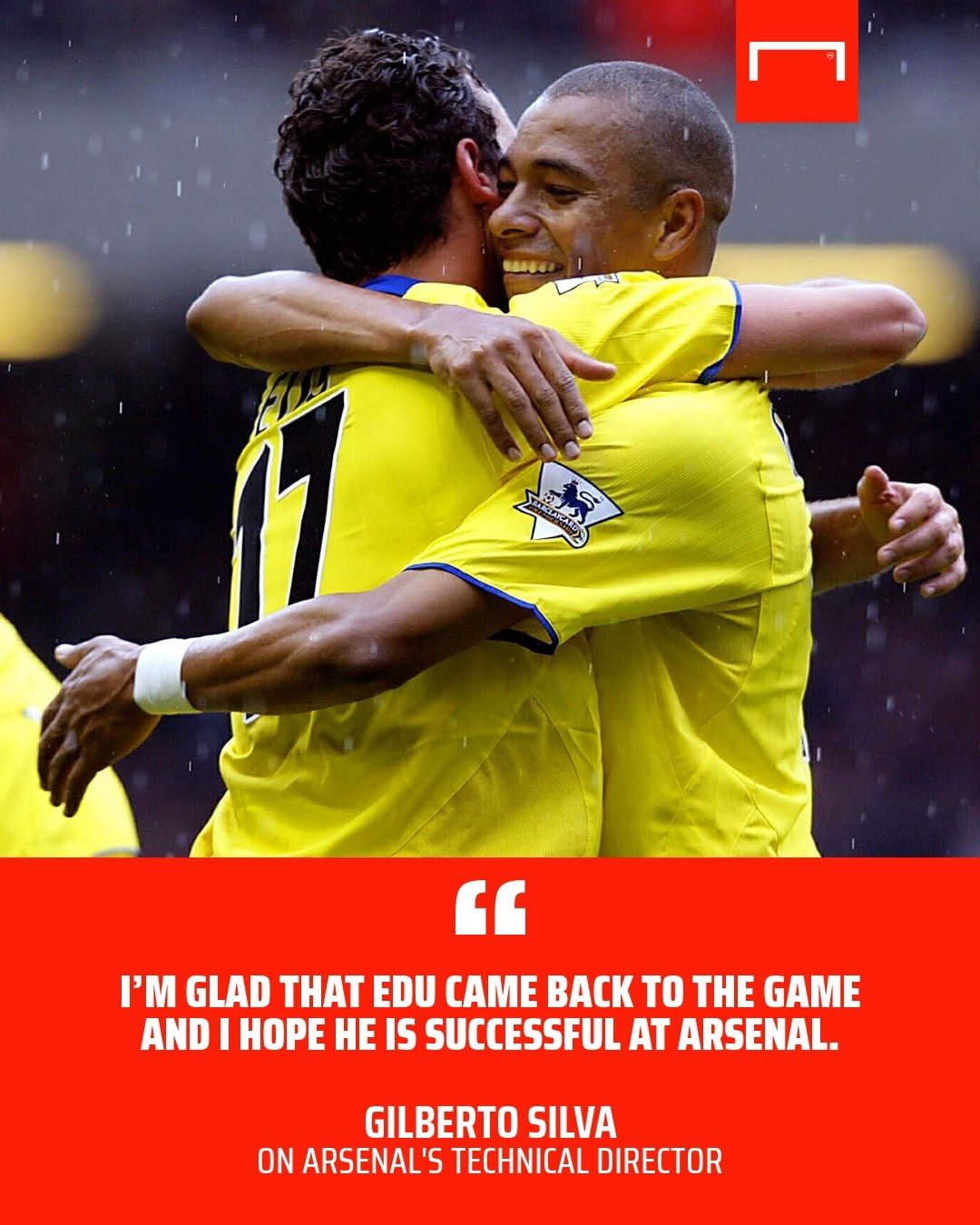 Gilberto Silva Edu Arsenal quote GFX