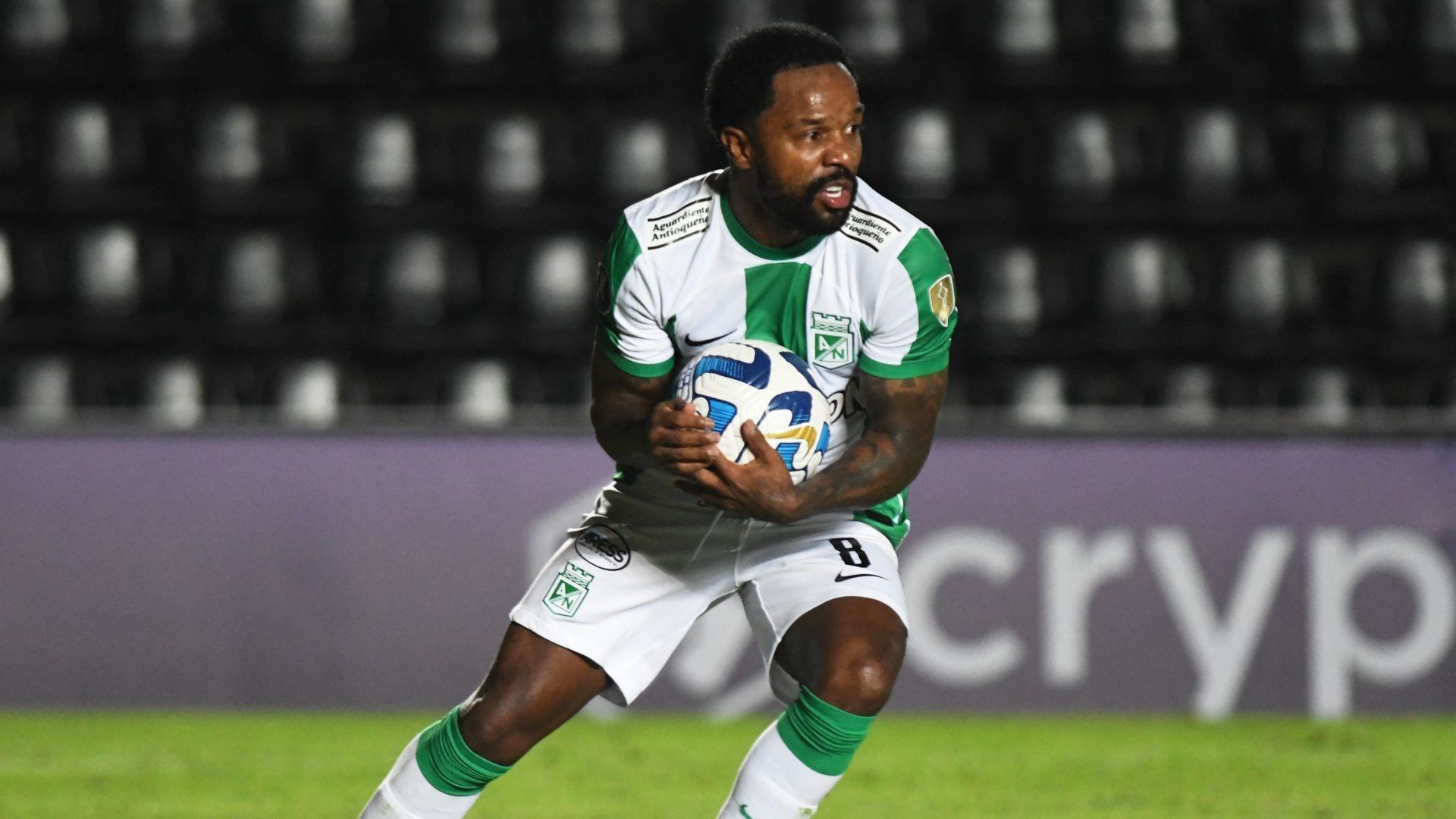 Dorlan Pabón, do Atlético Nacional, em jogo da Libertadores 2023