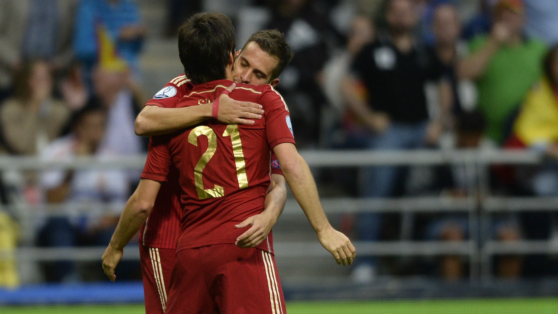 Jordi Alba David Silva Spain Slovakia Euro Qualifier