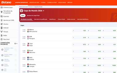 Betano Copa do Mundo apostas