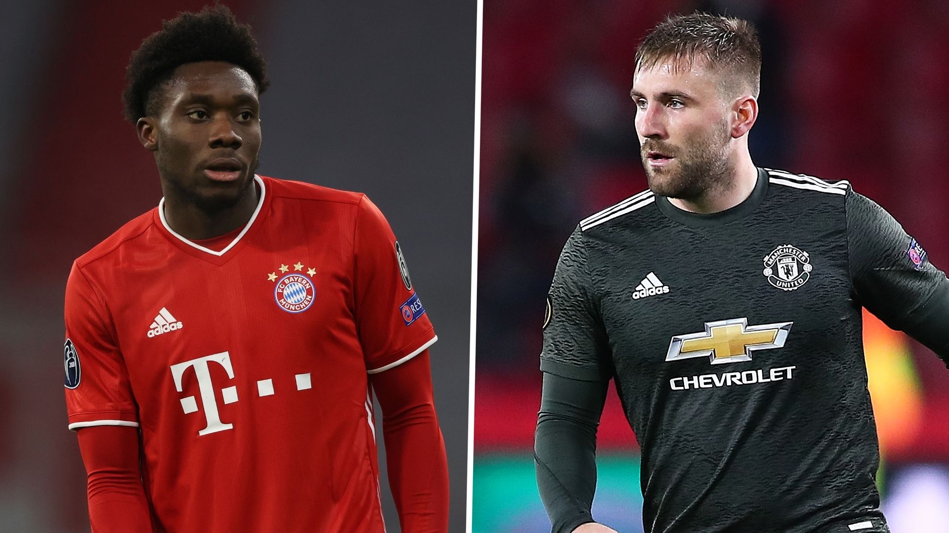 Alphonso Davies Luke Shaw