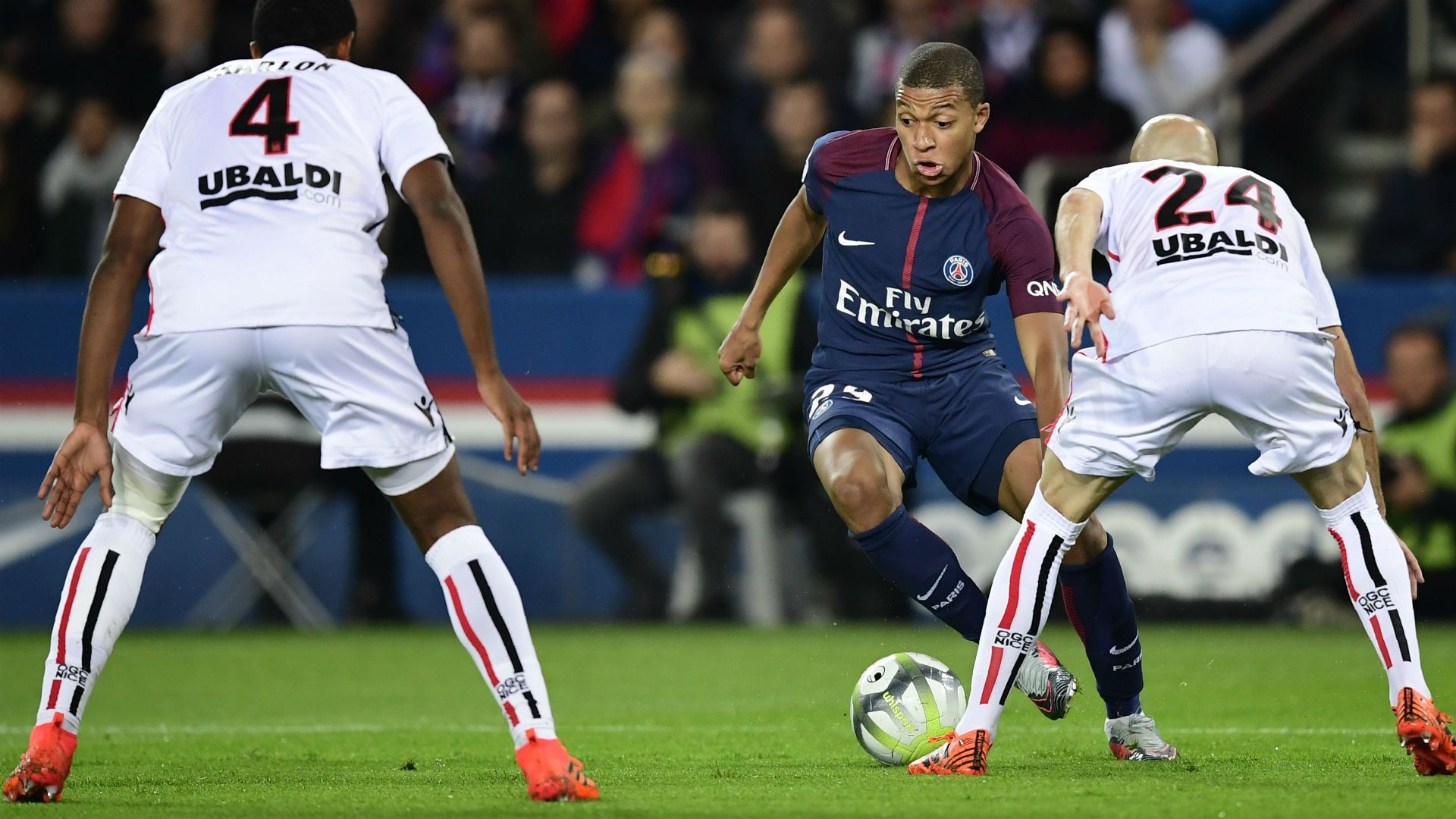 Kylian Mbappe PSG Nice Ligue 1 27102017