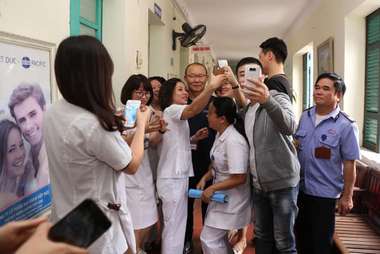 Park Hang-seo Medical checkup in Hanoi, Vietnam