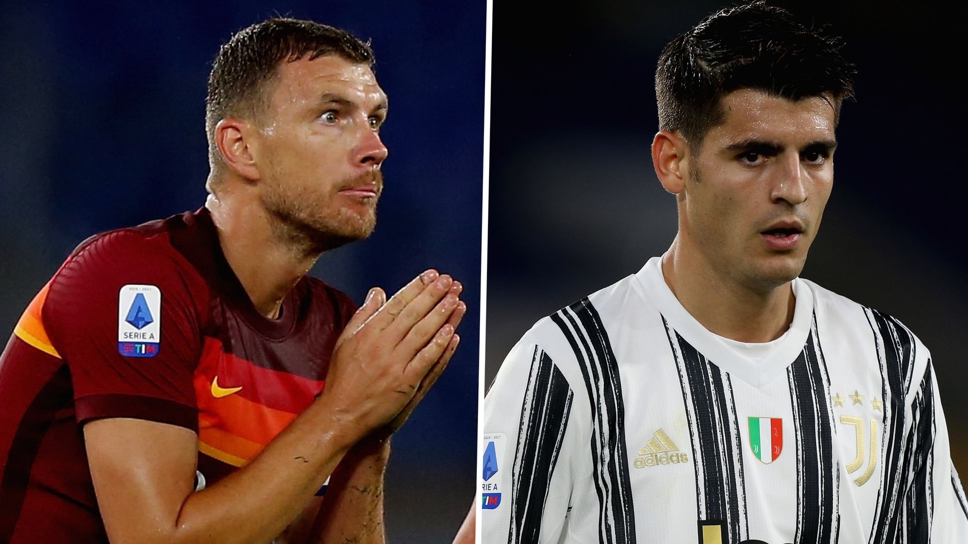 Edin Dzeko Alvaro Morata Roma Juventus Serie A
