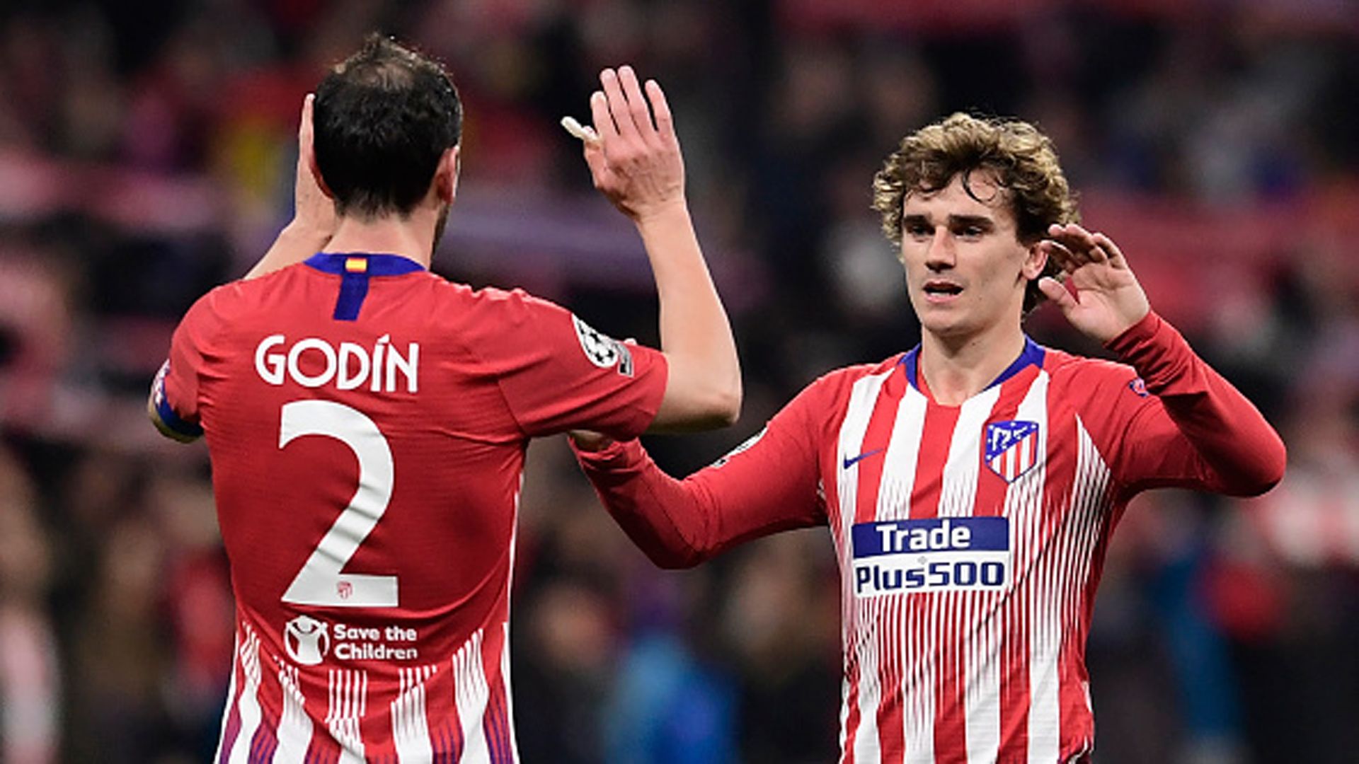 Diego Godin Antoine Griezmann Atletico Madrid