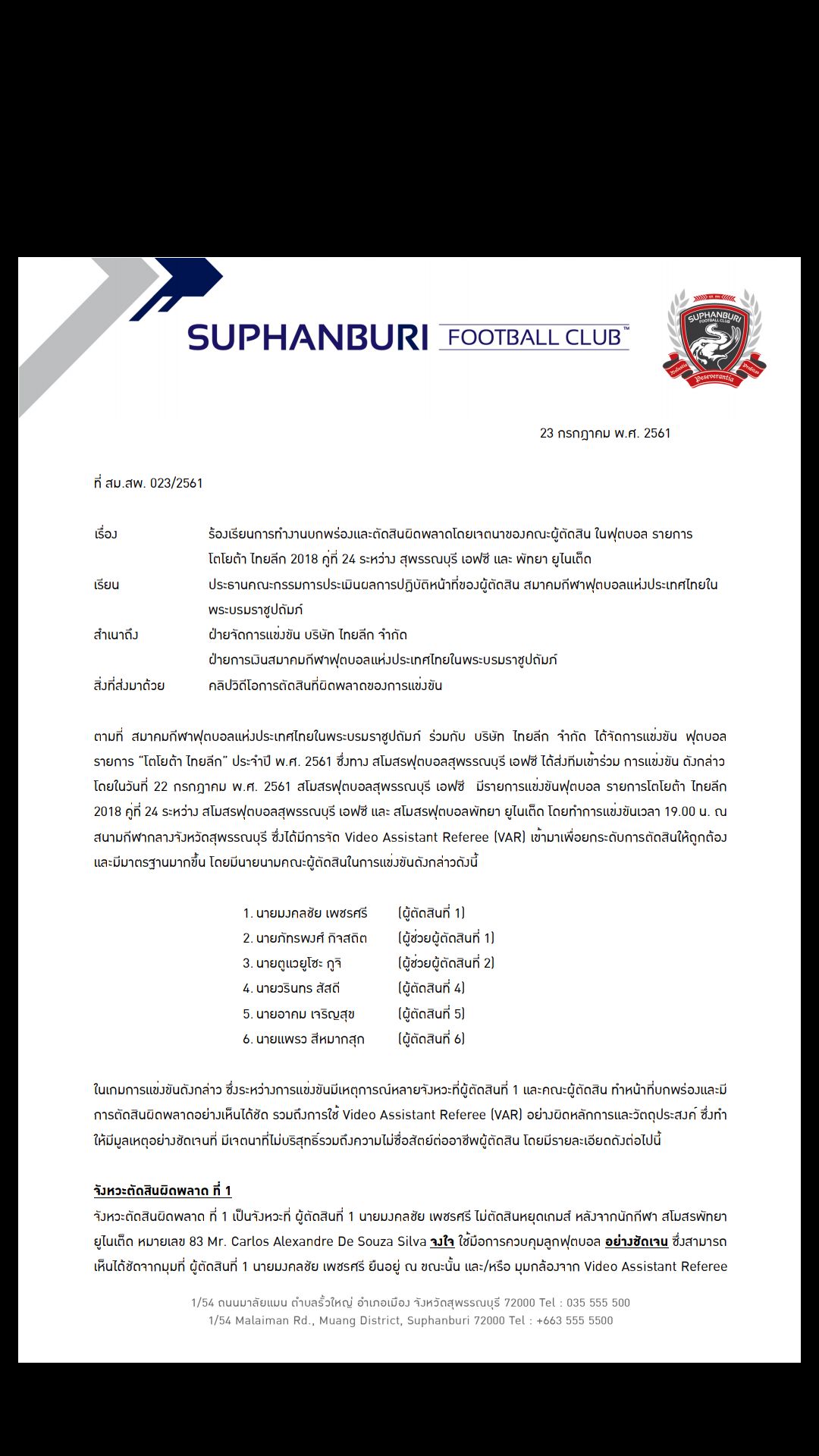 สุพรรณบุรี : 2018