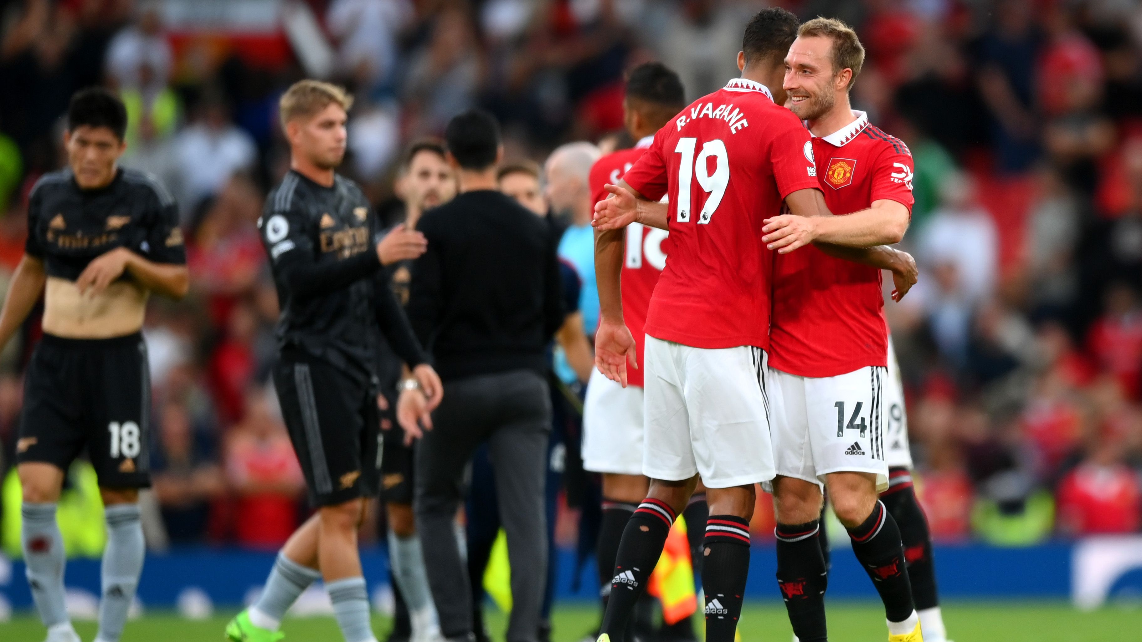 Raphael Varane Christian Eriksen Manchester United 2022-23