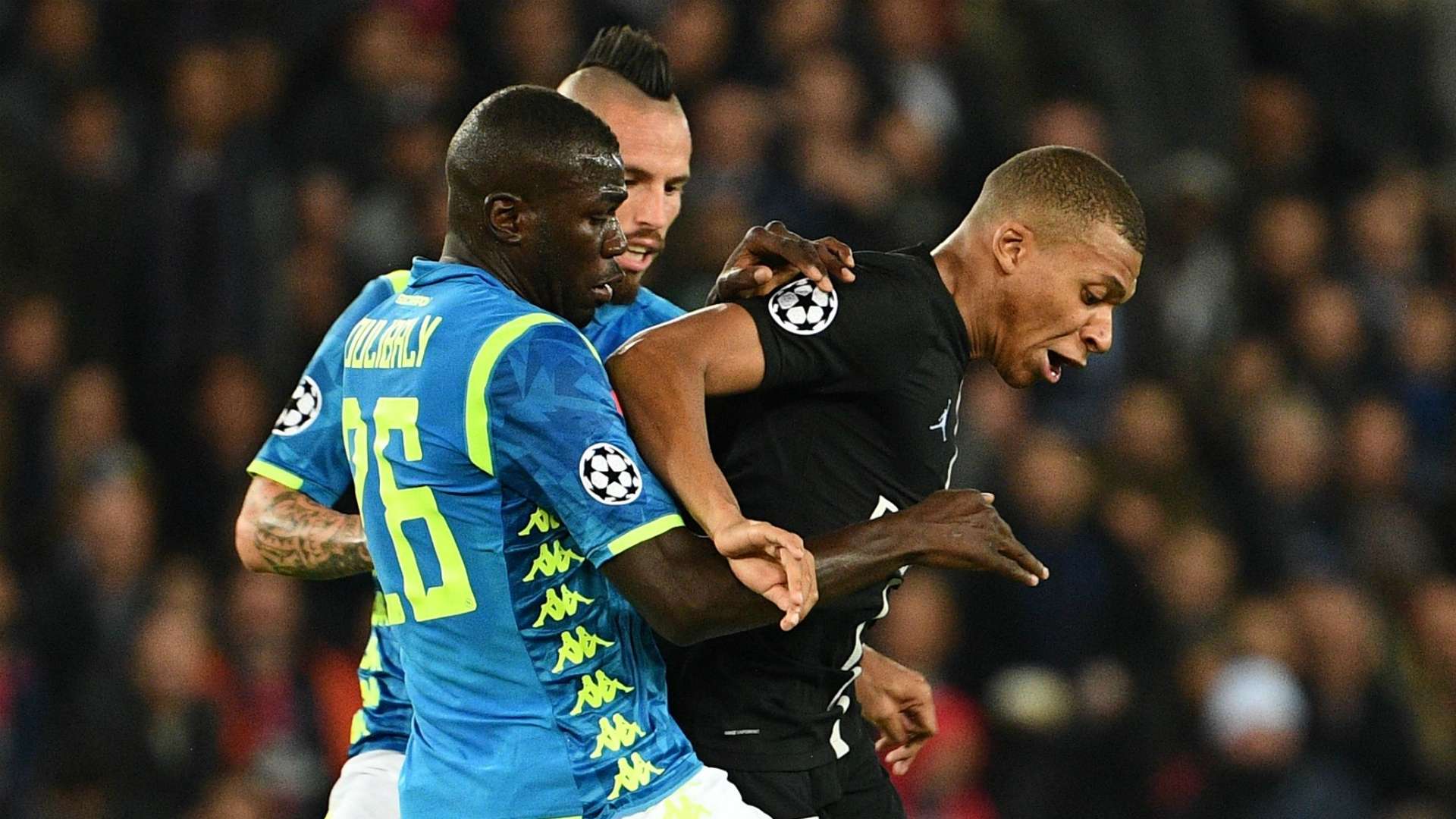 Kalidou Koulibaly, Kylian Mbappe - PSG vs. Napoli