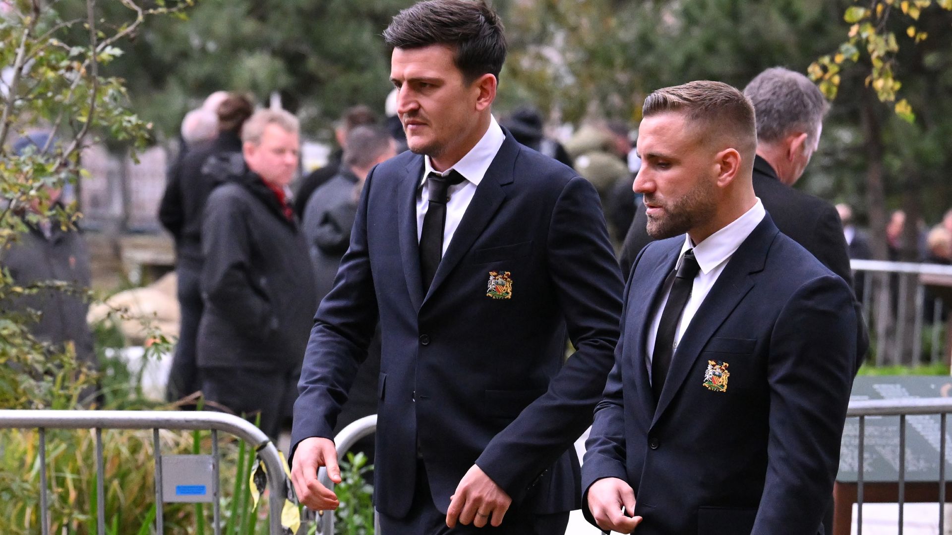 Harry Maguire Luke Shaw Bobby Charlton Funeral