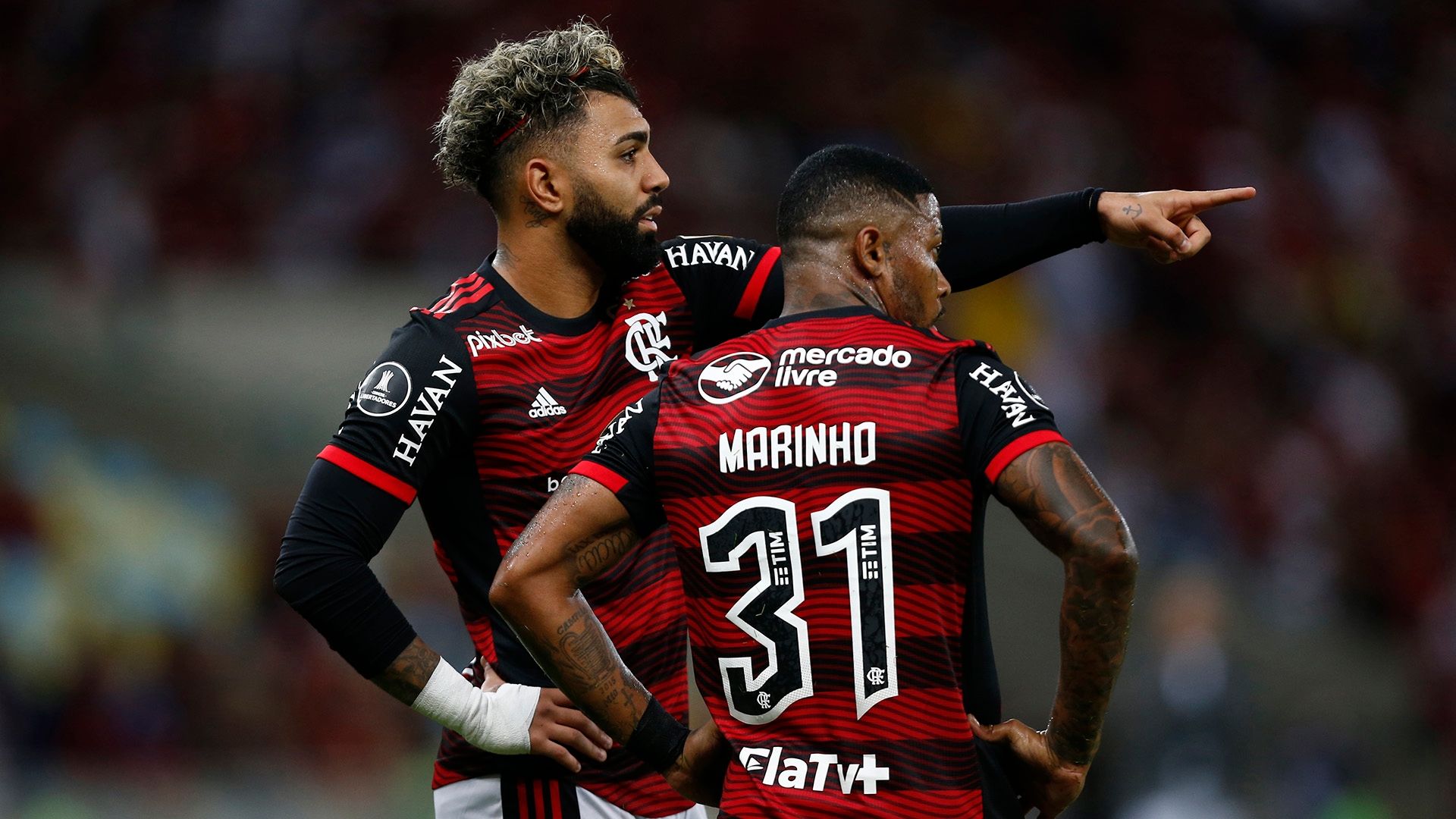 Gabigol, Marinho, Flamengo x Sporting Cristal, Libertadores, 24052022
