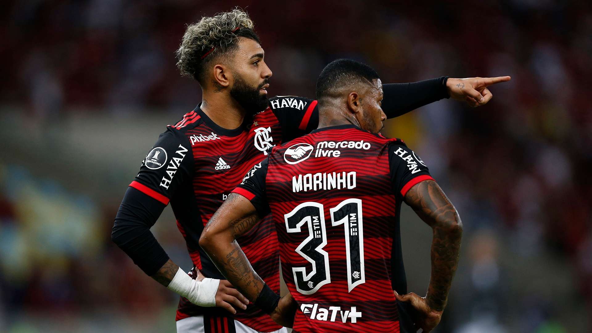 Gabigol, Marinho, Flamengo x Sporting Cristal, Libertadores, 24052022