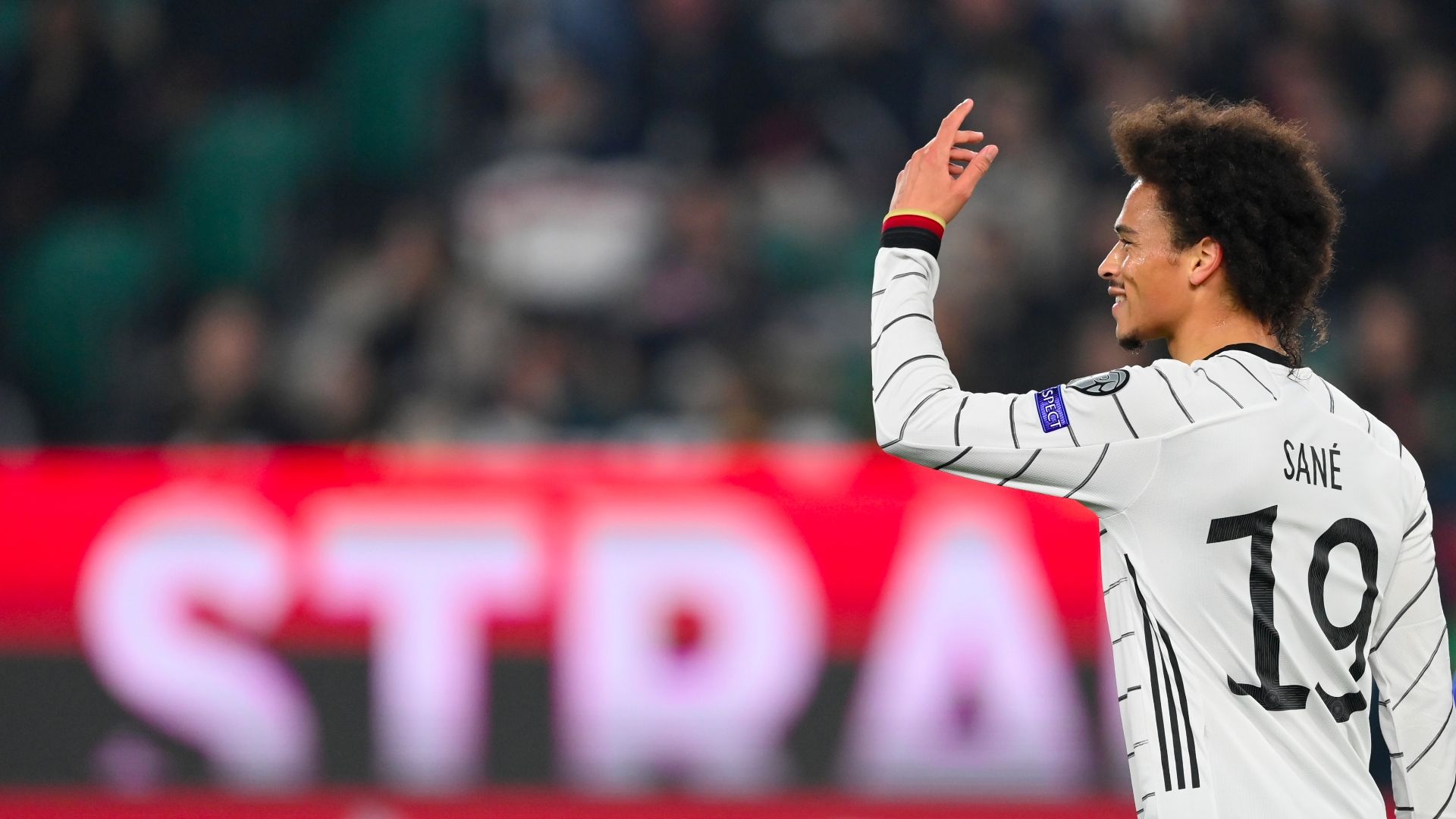 Leroy Sane durante un partido con Alemania