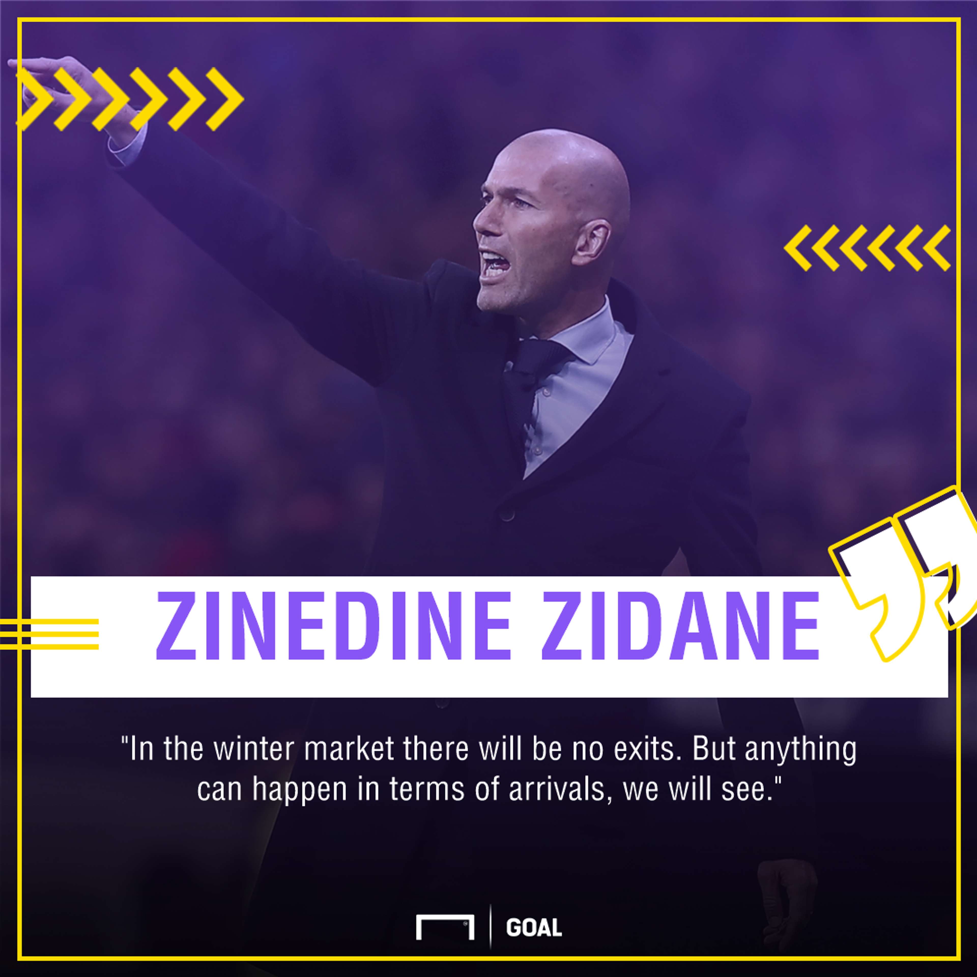 Zinedine Zidane Real Madrid buy not sell January
