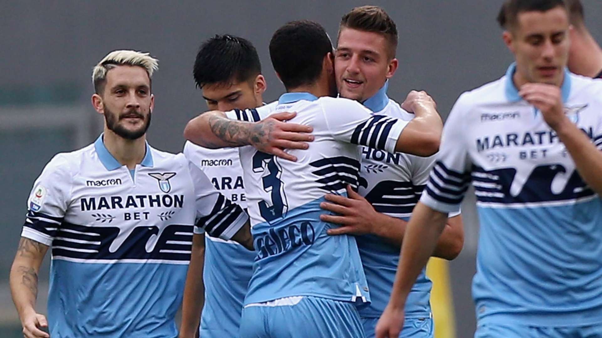 Lazio celebrating Lazio Cagliari Serie A