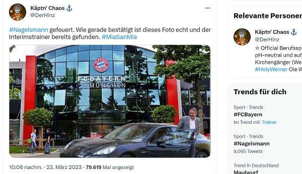 Bayern Nagelsmann reactions