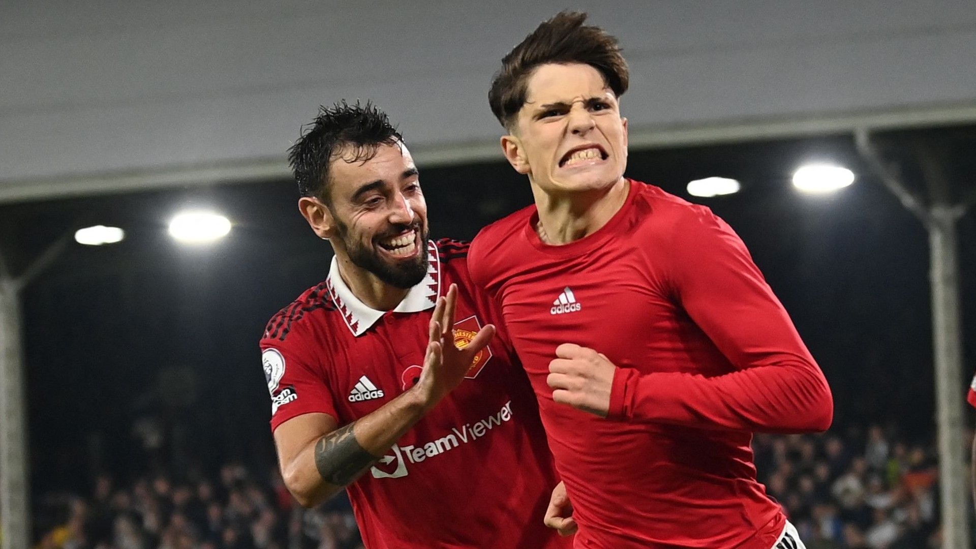 Alejandro Garnacho Bruno Fernandes Manchester United 2022-23