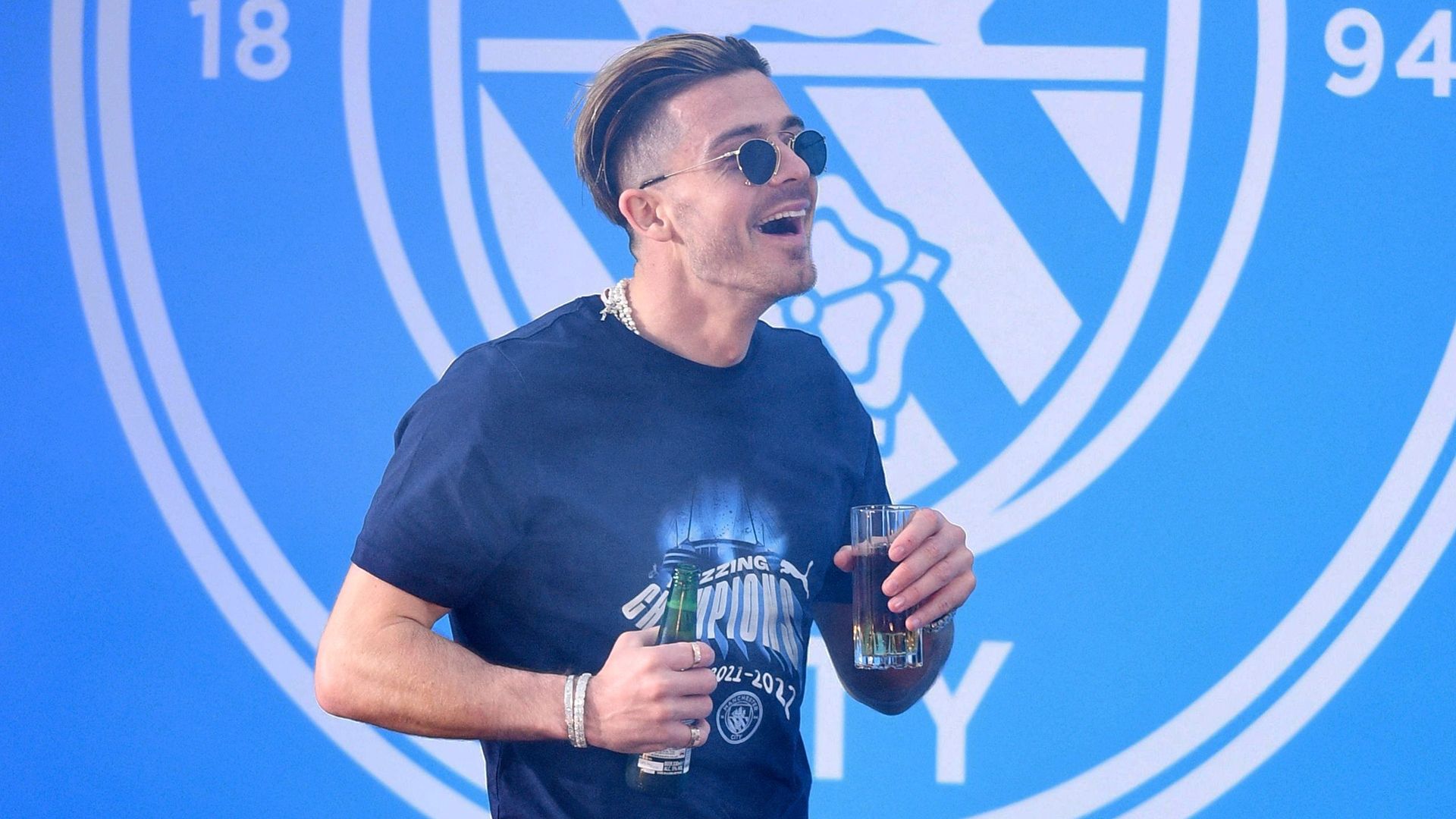 Jack Grealish Manchester City Premier League parade 2022