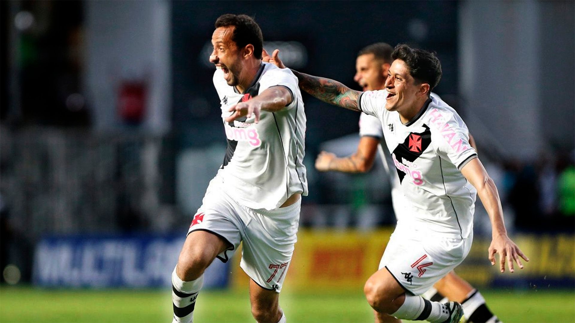 Nenê e Cano comemoram, Vasco x Coritiba, Série B, 16102021