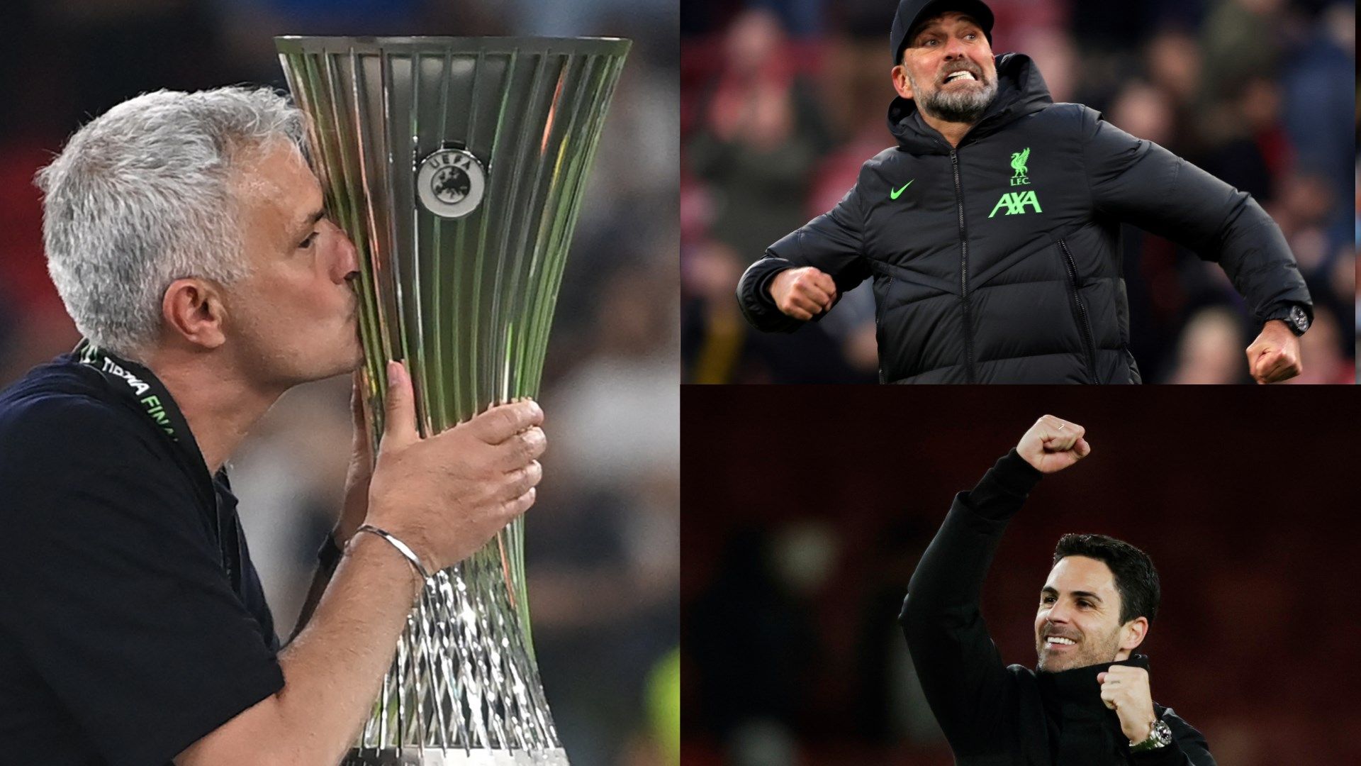 Jose Mourinho Jurgen Klopp Mikel Arteta