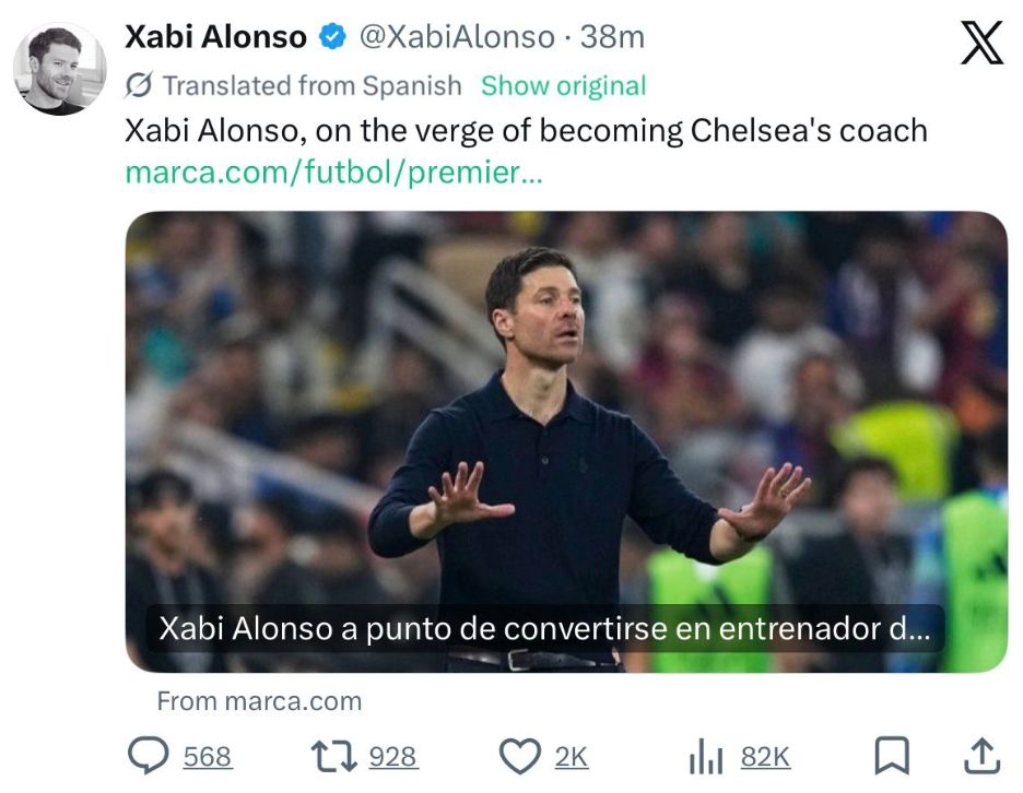 Xabi Alonso Chelsea X post