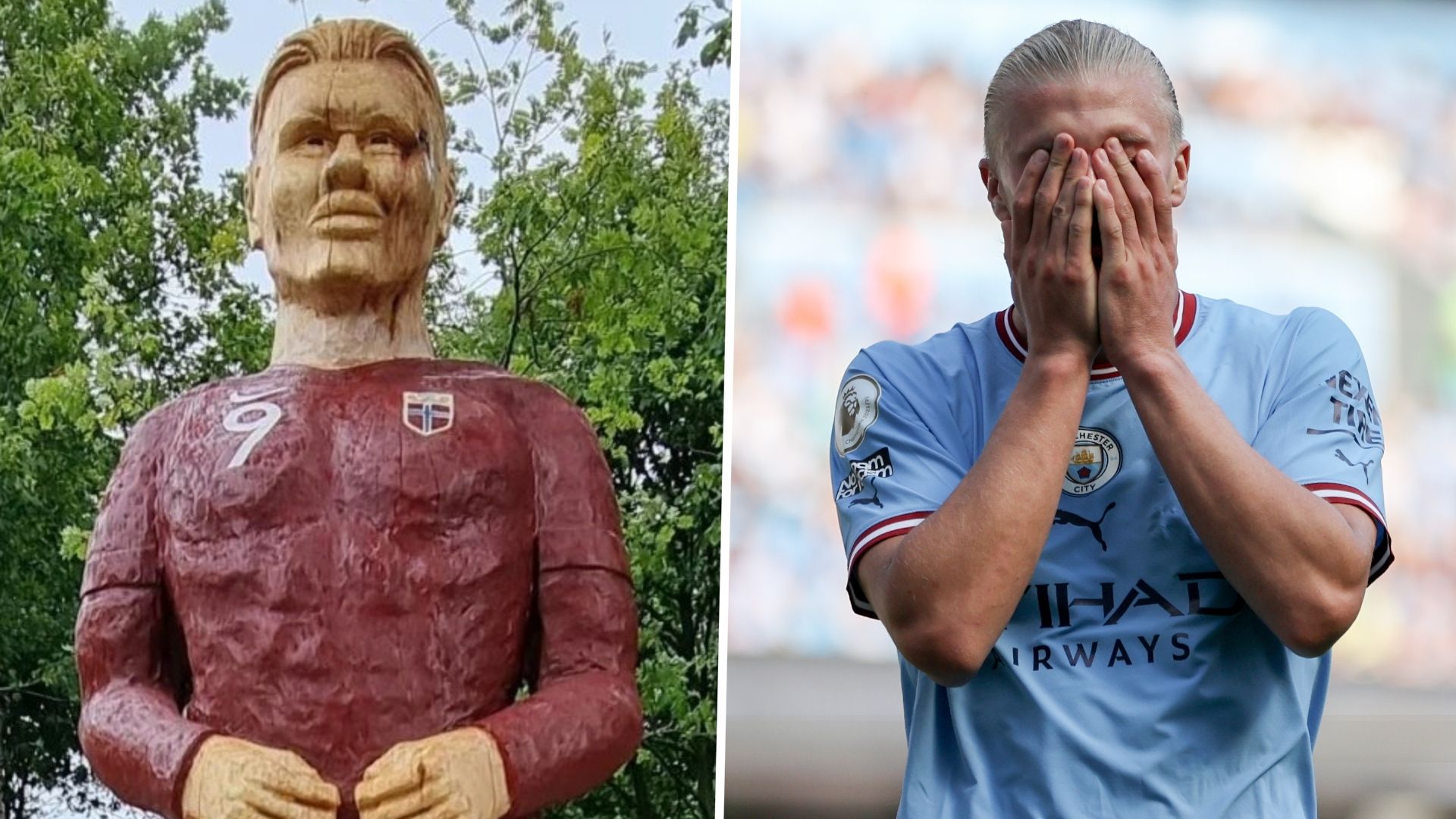 Erling Haaland statue