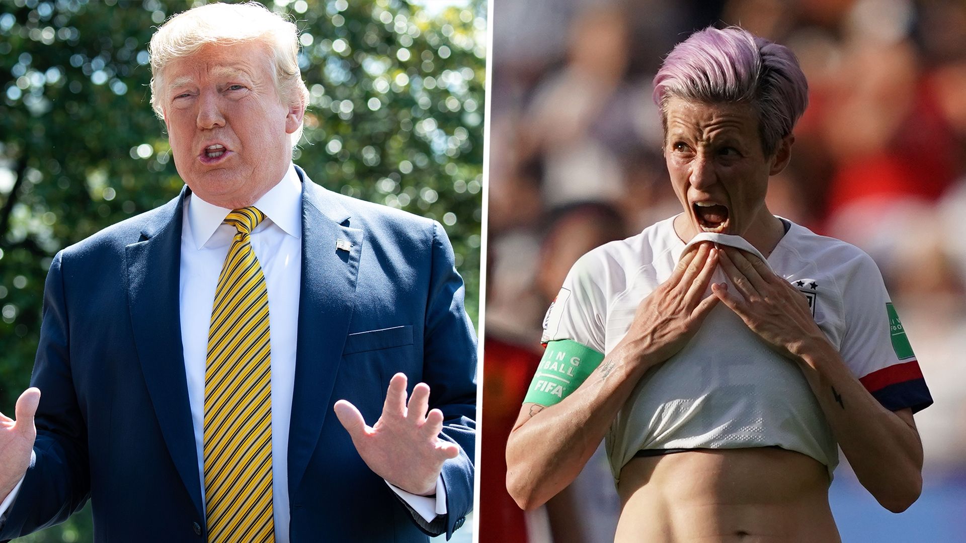 Donald Trump Megan Rapinoe GFX