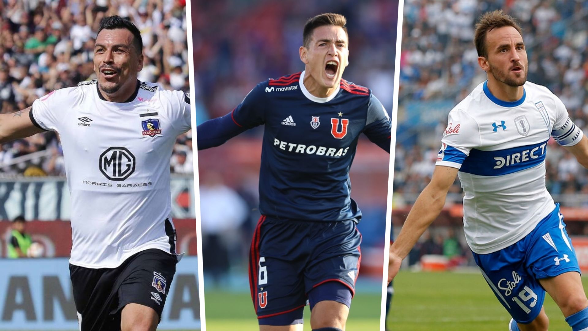 Esteban Paredes, Matías Rodríguez y José Pedro Fuenzalida