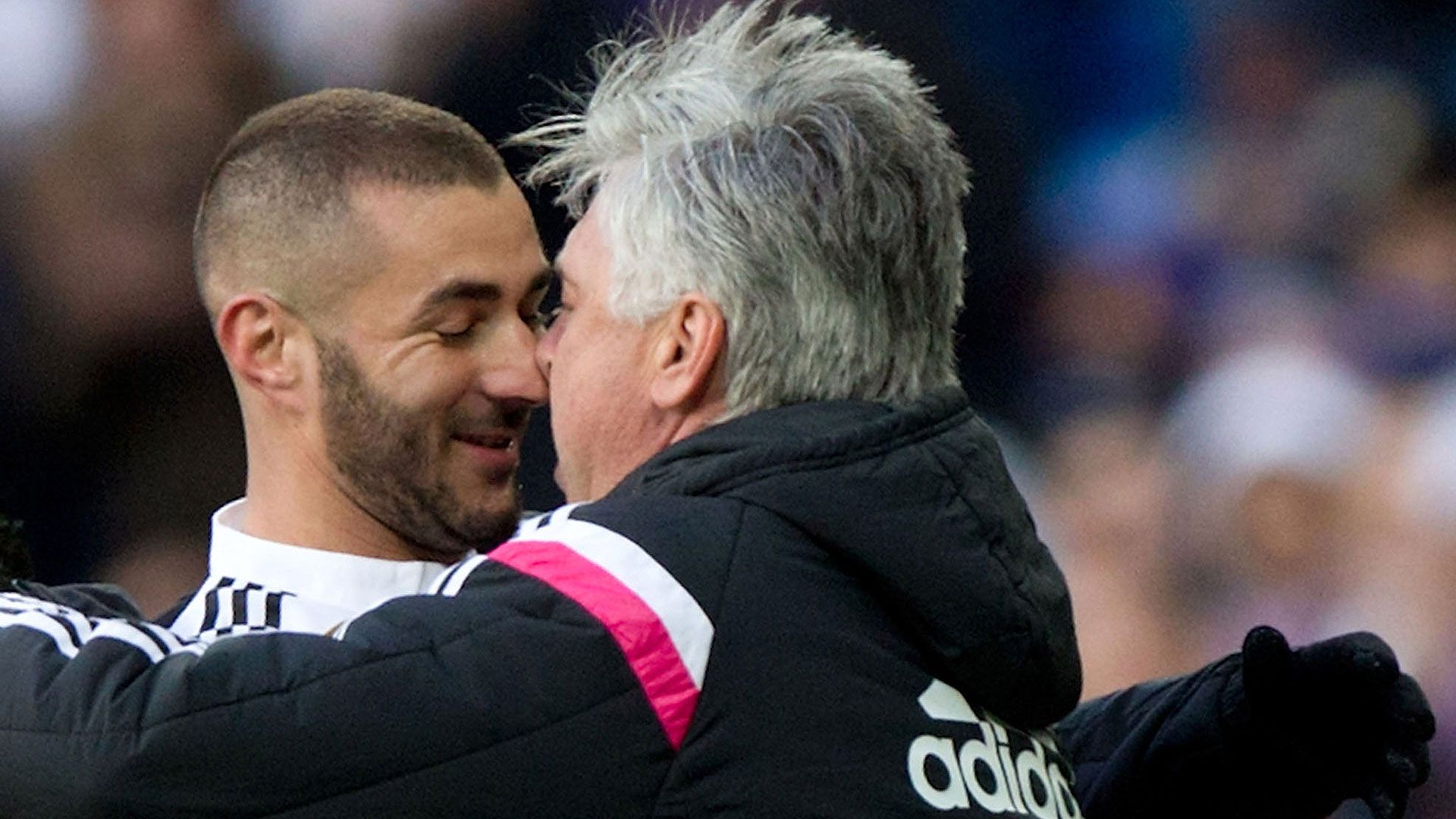 Karim Benzema Carlo Ancelotti Real Madrid Primera Division 31012015
