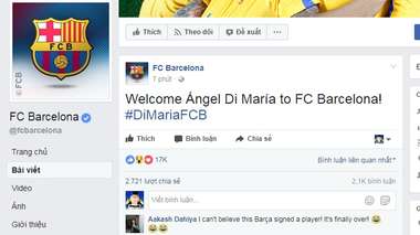 Barcelona fan page hacked